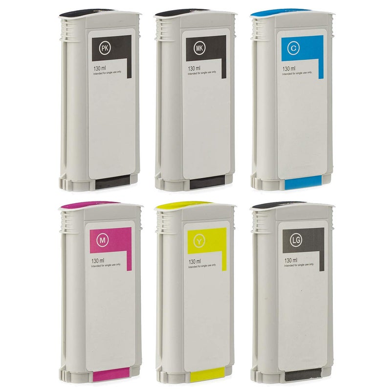 LKB 6PK Compatible HP70 Ink Cartridge Replacement with 130ML Use with HP Designjet Z2100 Z5200 Z3200 Z3100 Z5400 (6 Pack HP70) Ã¢â‚¬â€œUS - Image 4